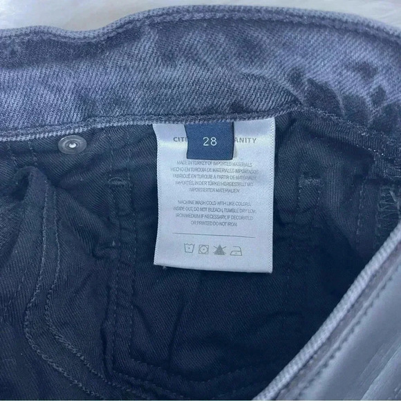 Citizens of Humanity Ella Gray Slim Crop Wash Jeans Denim Size 28 - Picture 3 of 9